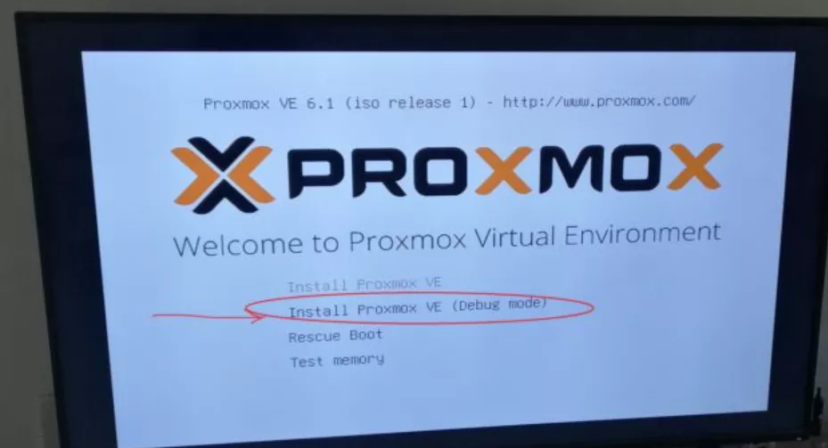 进入pve的debug安装模式